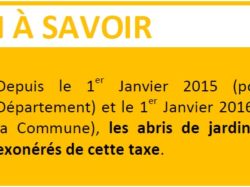 BON À SAVOIR taxe aménagement