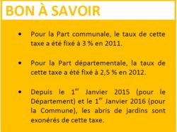 BON À SAVOIR taxe aménagement