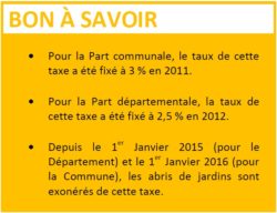 BON À SAVOIR taxe aménagement