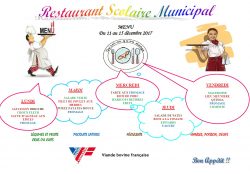 MENU DU 18 AU 22 DECEMBRE