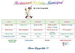 menu du 11 au 15 juin