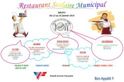 menu du 22 au 26 janvier