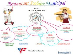 menu du 22 au 26 janvier