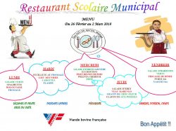 menu du 26 février au 2 mars 2018