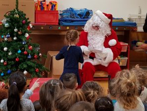 Le Père Noël à l’école