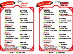 PROGRAMME INTERIEUR FEVRIER 2019