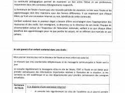 COVID 19 – continuité pédagogique -1