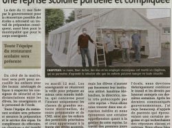 Reprise scolaire – article Journal Le Pays 7 mai 2020