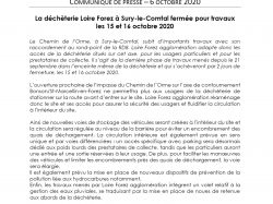 Déchèterie Sury fermée