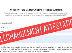 [COVID-19] ATTESTATIONS DE DEPLACEMENT – COUVRE FEU  – à télécharger