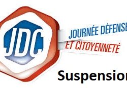 Info Recensement militaire : Suspension des Journées Défense et Citoyenneté (dite « Journée d’Appel »)