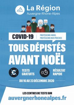 flyer La Région - Tous dépistés avant Noël - recto