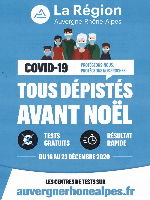 flyer La Région - Tous dépistés avant Noël - recto