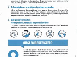 flyer La Région – Tous dépistés avant Noël – verso