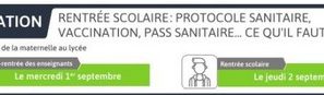 [COVID-19] Rentrée scolaire 2021 : protocole sanitaire