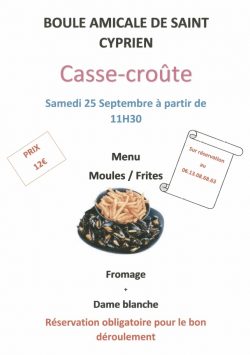 Boule Amicale Casse croûte 25-09-2021