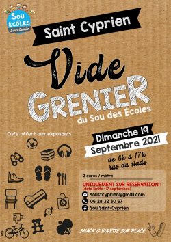 VIDE GRENIER SOU DES ECOLES 2021