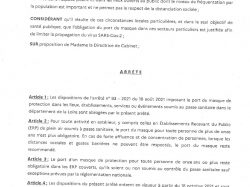 arrêté signé allègement port masque -page 2