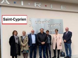 Les représentants de la Région en visite à Saint-Cyprien