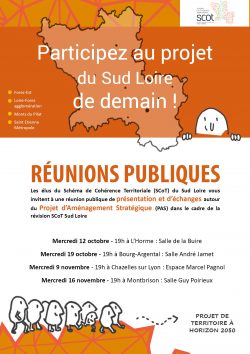 Affiche réunions publiques SCOT Sud-Loire