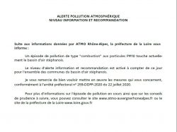 alerte INFO RECO pollution atmosphérique