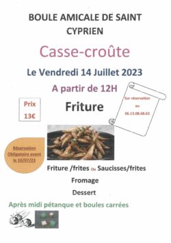 casse-croûte Boule amicale 14-07-2023