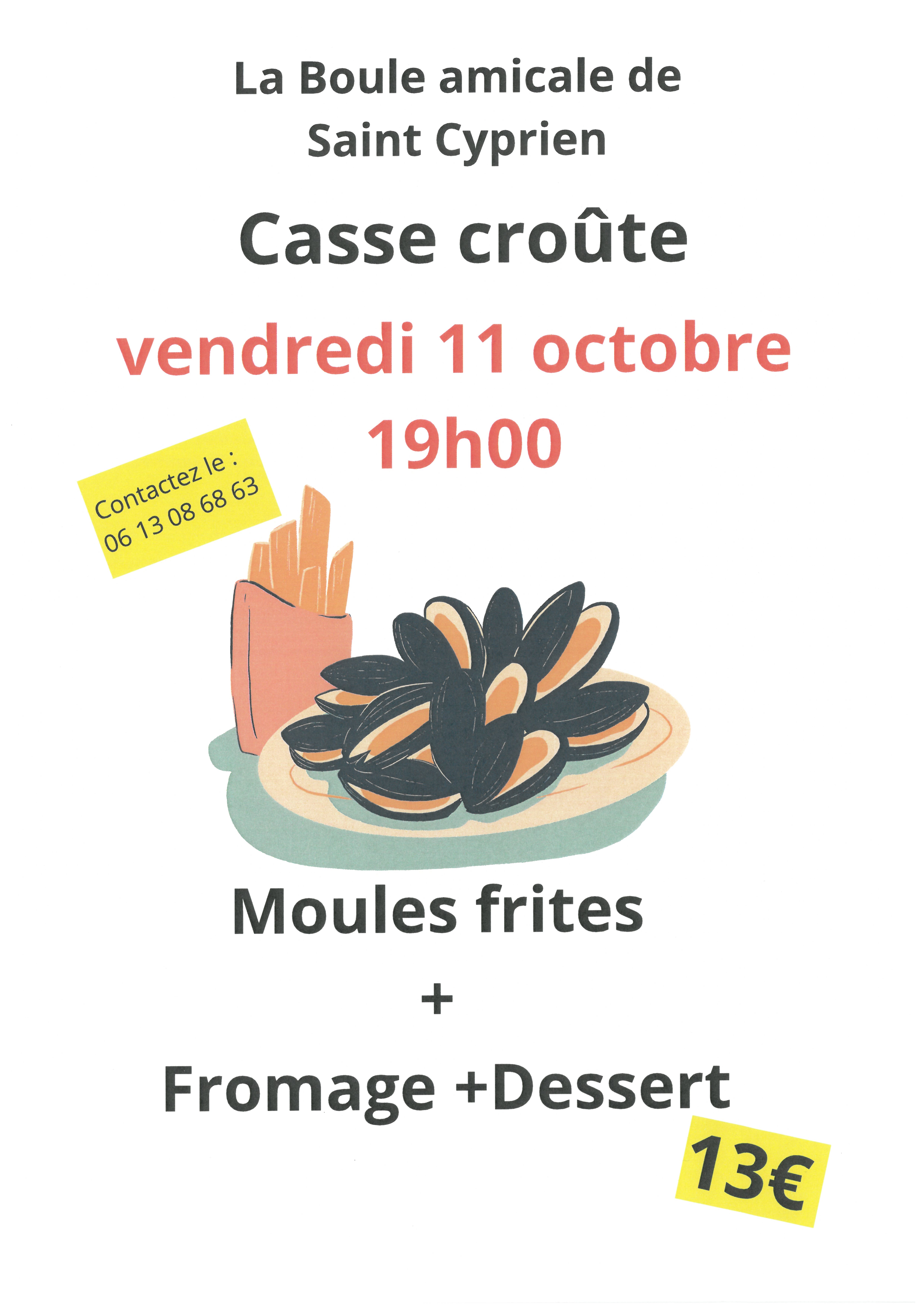 Casse crôute 11-10-2024 Boule amicale