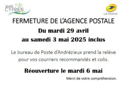 FERMETURE Agence Postale du 29-04 au 03-05 - Copie