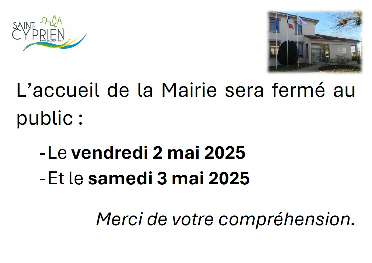 fermeture mairie week-end pont 1er mai