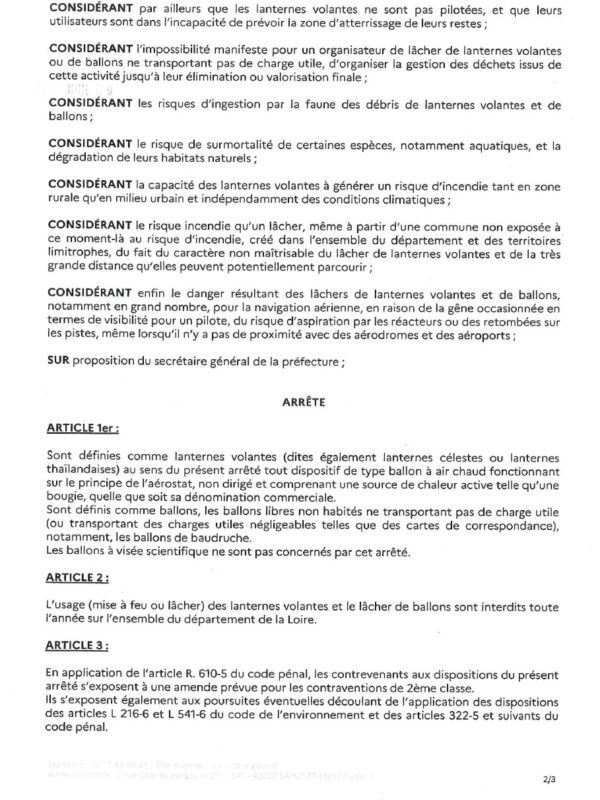 Arrêté d'interdiction lâchers ballons et lanternes-2