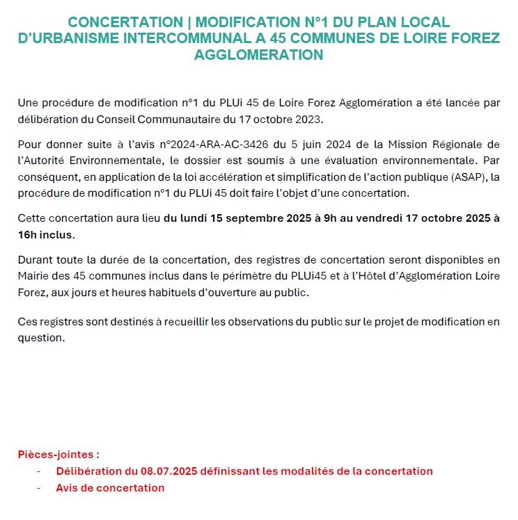 ARTICLE pour Site internet commune - Modif n°1 concertation