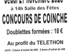 concours coinche ST CYP LOISIRS DETENTE 27-11-2025