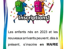 inscriptions scolaire rentrée 2026